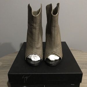 Giuseppe Zanotti peep toe bootie.